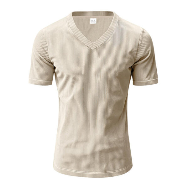 Hb1d73dec21e6412d8be3df592ccb3801m.jpg_960x960q80.jpg Men's Textured V-Neck T-Shirt