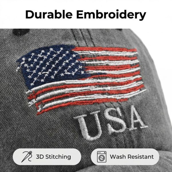 Vintage American Flag Washed Cap