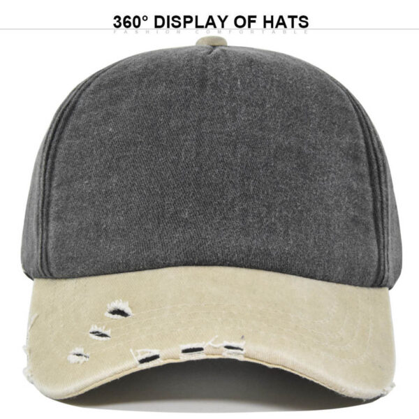 Hb27f2fccb9a6444a920ad6cd0490346d7.jpg_960x960q80.jpg Color-Block Washed Five-Panel Cap