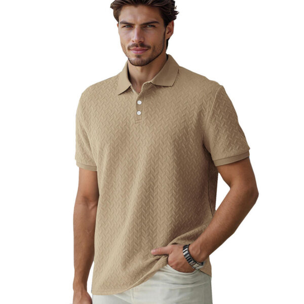 Men's Jacquard Casual Polo Shirt