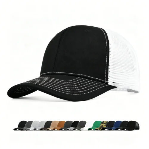 Hb468747b74ae426893e90dff947ce909i.webp Structured Mesh-Back Baseball Cap