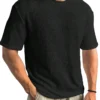 Hb9ffa32282804a9fbd04ebb8643d9245k.webp Men's Waffle-Knit Crew-Neck T-Shirt
