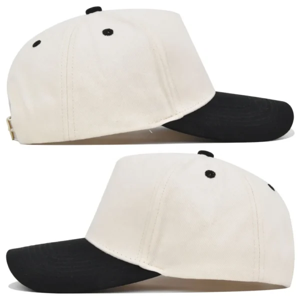Hba8d1c3e61874aad9d27cbc133eb6a04H.webp Two-Tone Five-Panel Mesh Trucker Cap