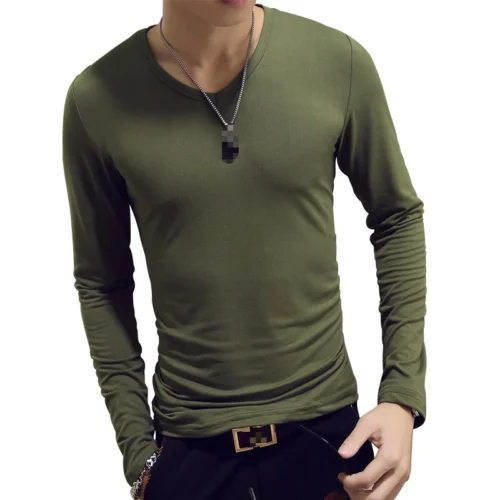 Hbb56563ab64b4356bdb18c849bd85613w.webp Men's Slim-Fit Long-Sleeve T-Shirt