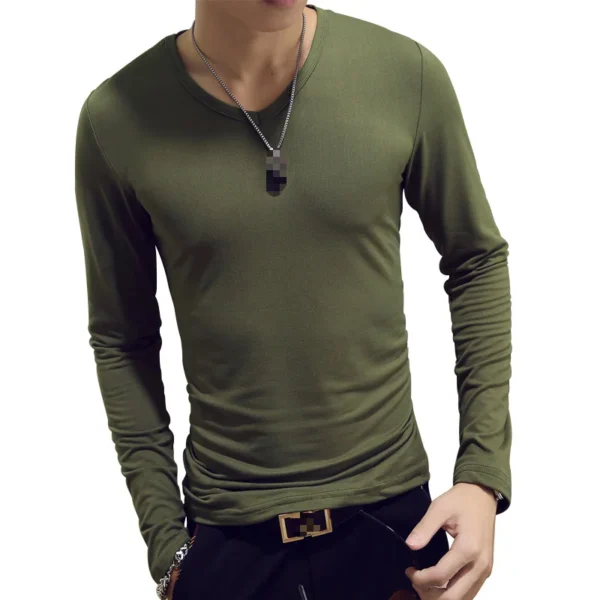 Hbb56563ab64b4356bdb18c849bd85613w.webp Men's Slim-Fit Long-Sleeve T-Shirt