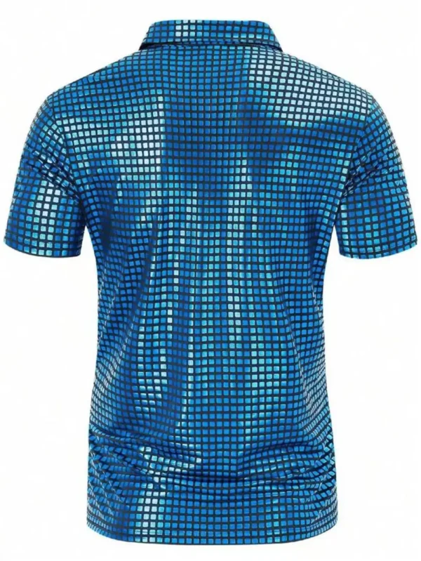 Hbe7099c5a71c45b7865d2e9748e53883l.webp Men's Textured Short-Sleeve Polo Shirt