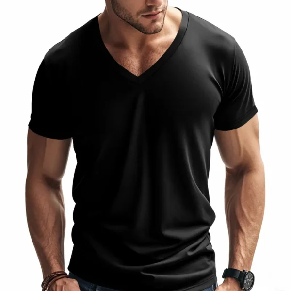 Men's Quick-Dry V-Neck Performance T-Shirt
