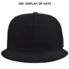 Hc1a44d47d13c486b937ef0b5e0b60d58G.webp Solid Flat-Brim Snapback Cap