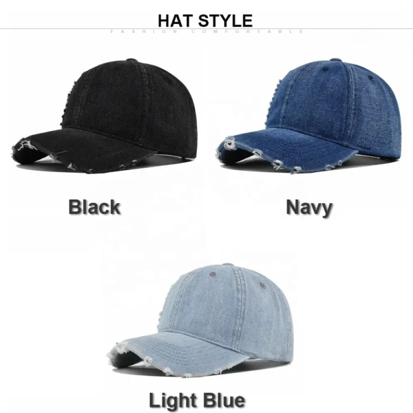 Vintage Ripped Denim Dad Cap