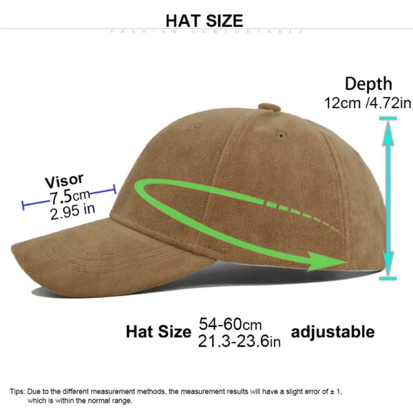 Hc348a03424b541ceb016613a7947564aZ.webp Faux Suede Baseball Cap
