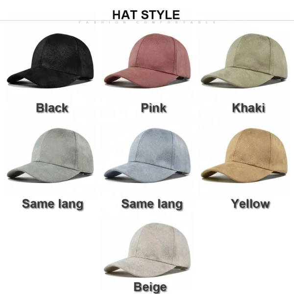 Faux Suede Duckbill Baseball Cap