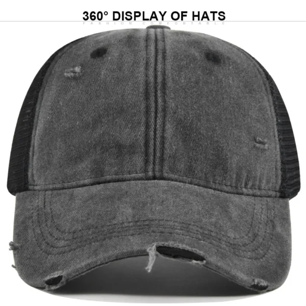 Hc6a8ea82e0b64c11b9bf2c4154b0e026r.webp Distressed Ripped-Brim Dad Cap