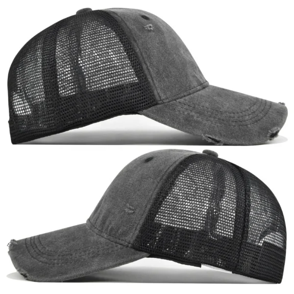 Hc6a9818febab4f92b7fde4a6a4fb9fc8F.webp Distressed Ripped-Brim Dad Cap