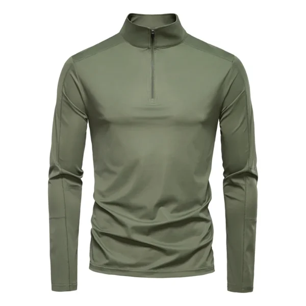 Hc75dcfa7d1d7481bb3364bcf5d7ee2dfG.webp Men's Quick-Dry Half-Zip Long-Sleeve Top