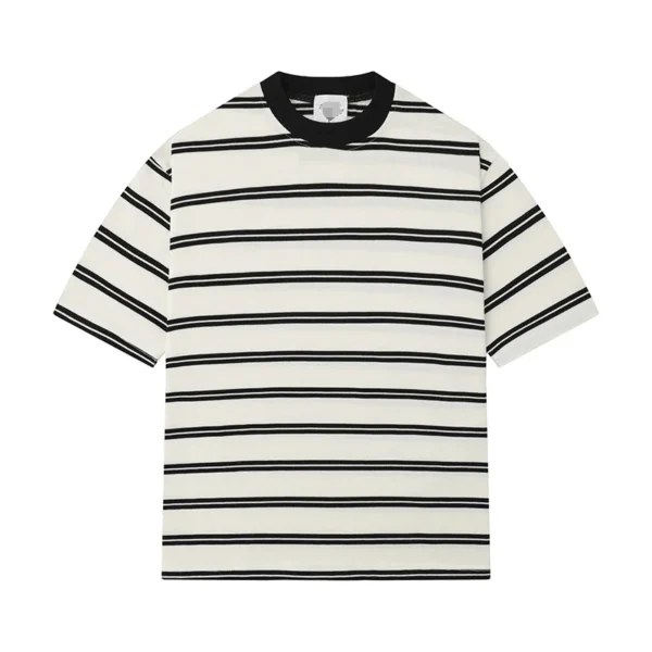 Hc7b2050bf73349d68514b369a8e72867d.webp Unisex Retro Striped Cotton T-Shirt