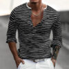 Hc8f8eb1106414ba0bc1d7c2dbd89211da.jpg_960x960q80.jpg Men's Striped Long-Sleeve Casual T-Shirt