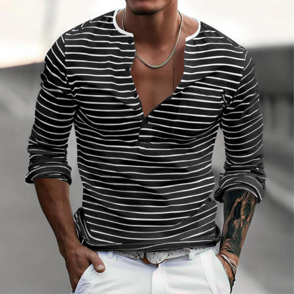 Hc8f8eb1106414ba0bc1d7c2dbd89211da.jpg_960x960q80.jpg Men's Striped Long-Sleeve Casual T-Shirt