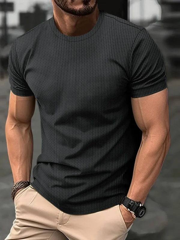 Hd3b902c09f8f40adb12ee020ad5f6a74w.webp Men's Jacquard Crew-Neck Performance T-Shirt