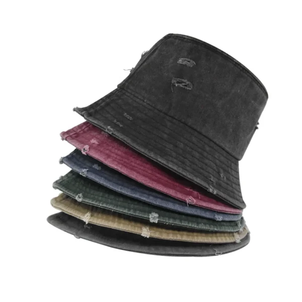 Hd7f43b3c7ea24f169a8d08d9c5e98868B.webp Distressed Canvas Bucket Hat