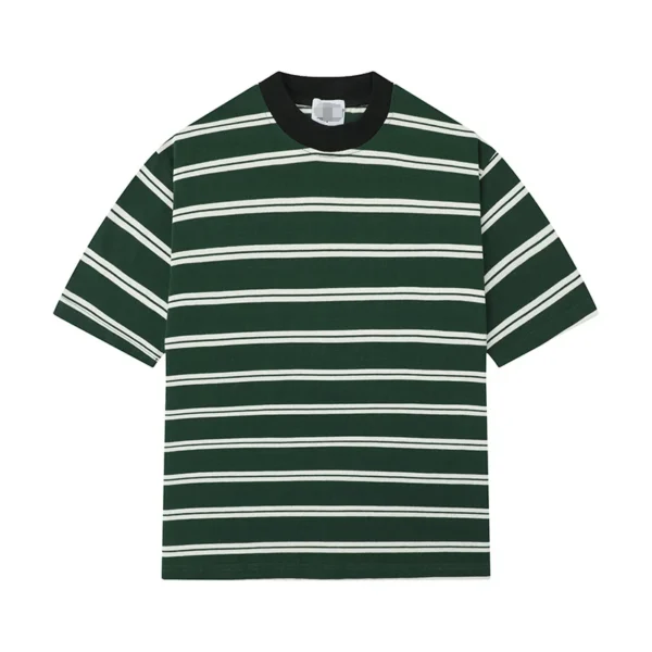 Hda3fdd5c55a04261baf590e5d149d7327.webp Unisex Retro Striped Cotton T-Shirt