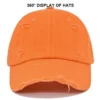 Ripped Washed Denim Baseball Cap