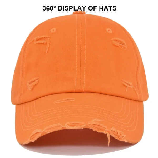Ripped Washed Denim Baseball Cap