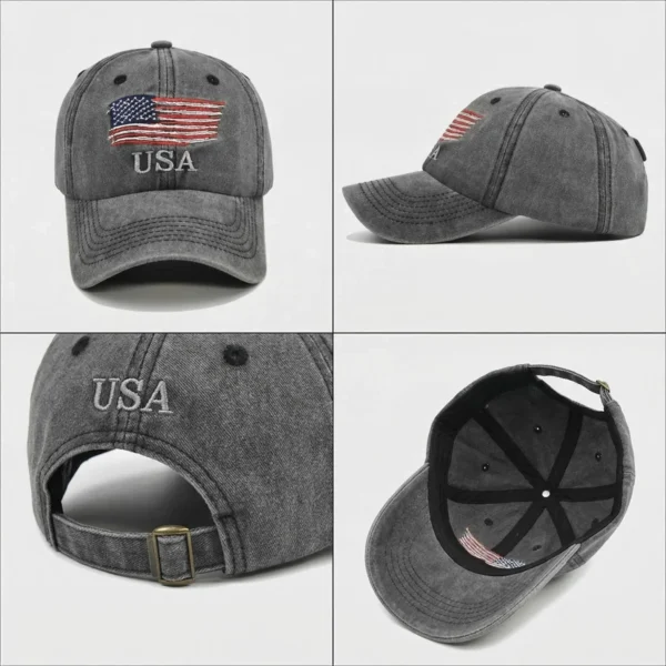 Vintage American Flag Washed Cap