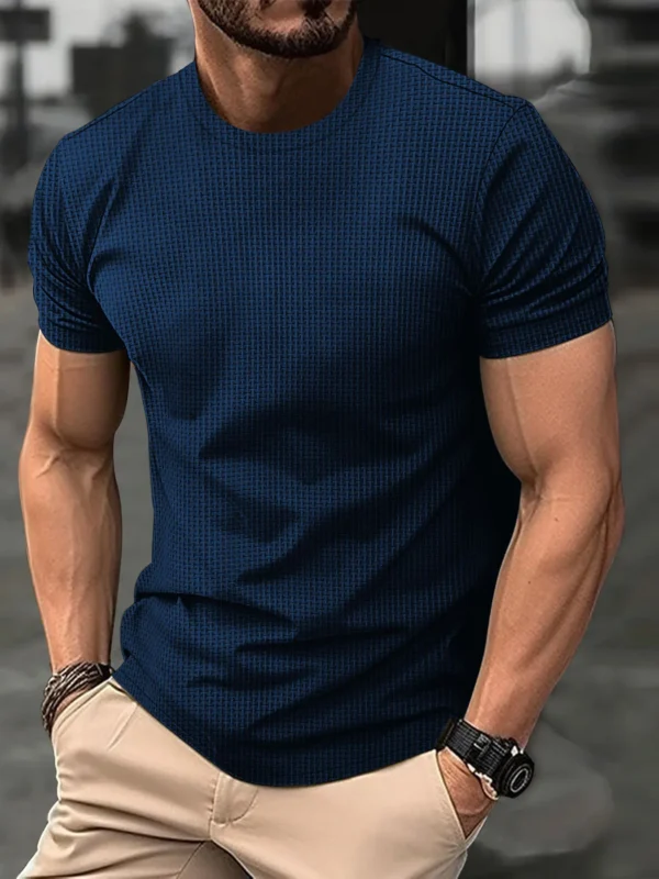 He44dbc1efb52495281259ab6d5f254afR.webp Men's Jacquard Crew-Neck Performance T-Shirt