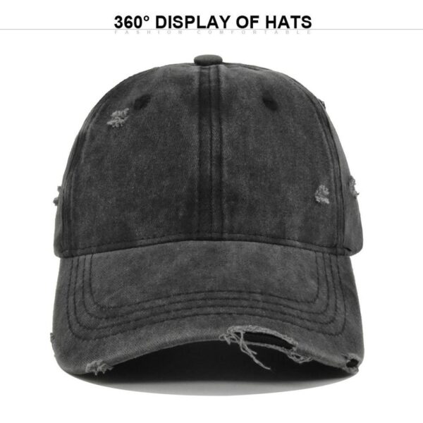 Distressed Washed Six-Panel Dad Cap