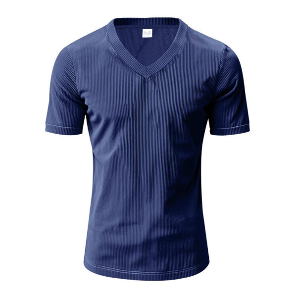 Hed873c00d12240cb841d890eefd4669fk.jpg_960x960q80.jpg Men's Textured V-Neck T-Shirt