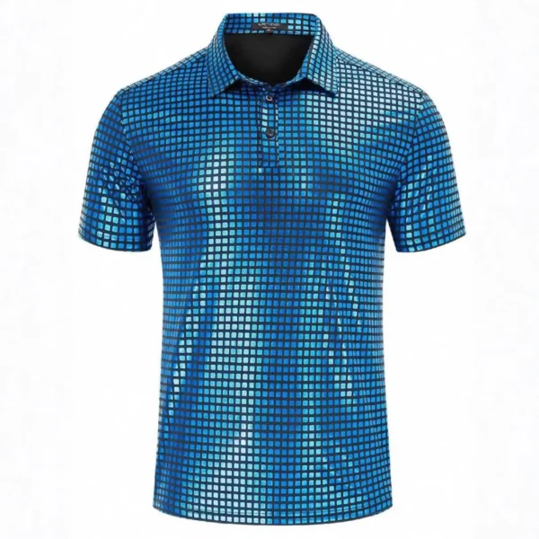 Hf29c1d3195bc4beabcb9b9bc1f5bdff5n.webp Men's Textured Short-Sleeve Polo Shirt