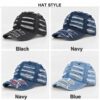 Oversized-Rip Denim Baseball Cap