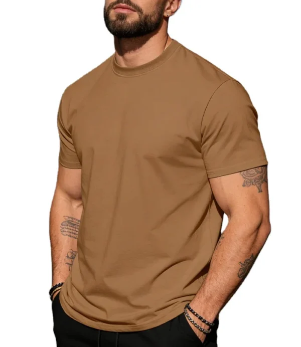 Hf828fdf8c90e4e0d99a9ccf0beba146fb.webp Men's Cotton Crew-Neck T-Shirt