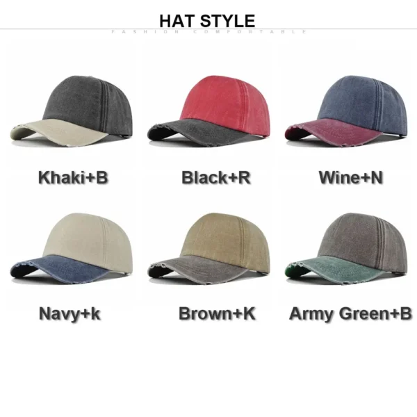 Hf908fc6bc69b4b9ba8ed1ec6d7102f9cy.webp Color-Block Washed Five-Panel Cap