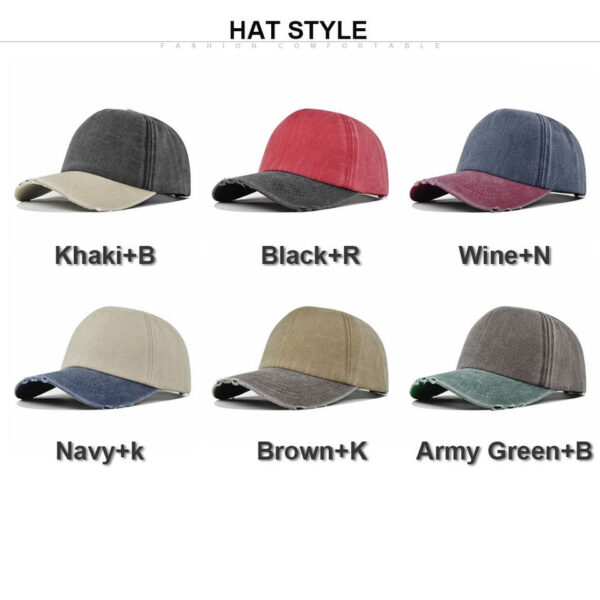 Hf908fc6bc69b4b9ba8ed1ec6d7102f9cy.jpg_960x960q80.jpg Color-Block Washed Five-Panel Cap