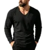Hfe051fd4e12f457b982bac7b5e94198ce.webp Men's Linen-Blend V-Neck Long-Sleeve Top