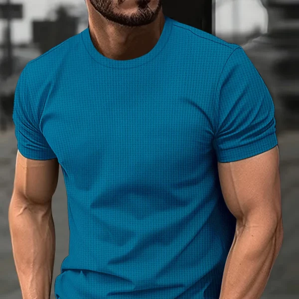 Hfeedba77945246ce9cb74d5a5ea42c59K.webp Men's Jacquard Crew-Neck Performance T-Shirt