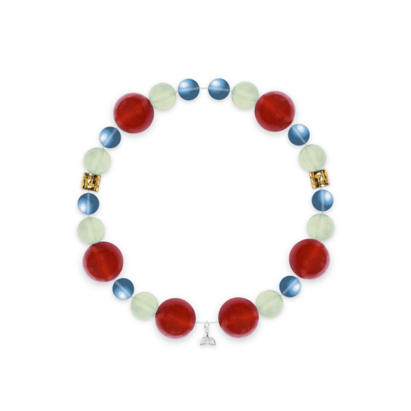 Blue Cat's Eye & White Mermaid Tail Bracelet – E8CCDA Blue Cat's Eye & White Mermaid Tail Bracelet – E8CCDA